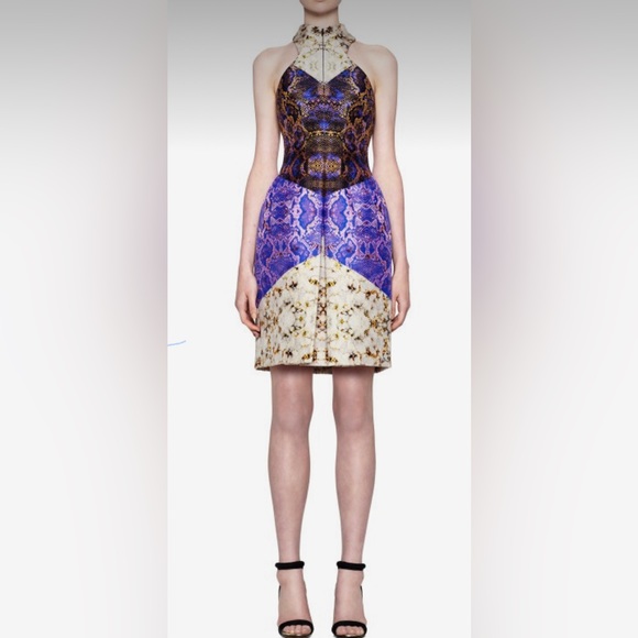 Josh Goot Snake Print Sculpt Racer Back Dress S US4/AUS 8 Australian Dion Lee - Picture 2 of 8